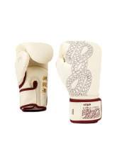 Перчатки боксерские Venum Serpenti Ivory/Burgundy