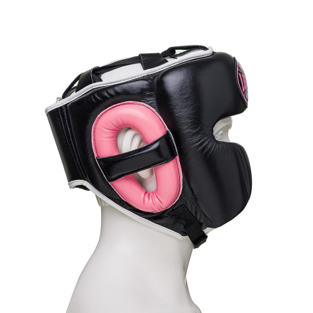 Шлем боксерский LEADERS LS MEX WAVE VELCRO BK/PNK 1/2