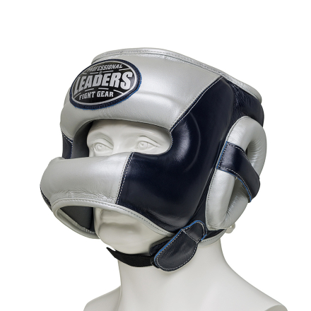 Шлем боксерский LEADERS LS ULTRA с бамперной защитой BL/SIL