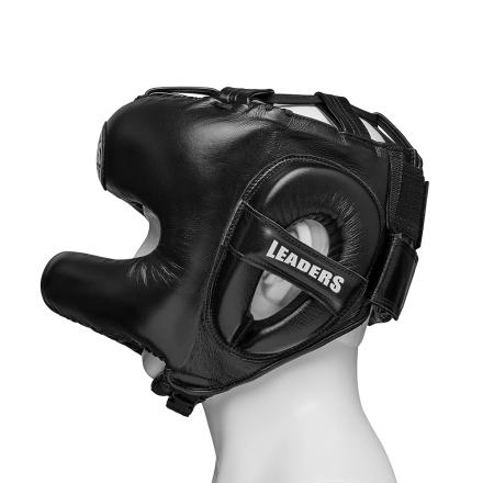 Шлем боксерский LEADERS CR с бамперной защитой BK