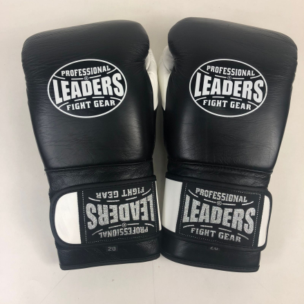 Перчатки боксерские LEADERS LS 2 BK/WH 20oz (уценка)