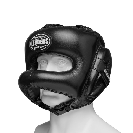 Шлем боксерский LEADERS CR с бамперной защитой BK