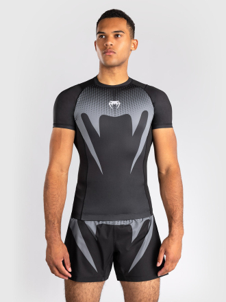 Рашгард Venum No Gi Black/Silver Grey S/S