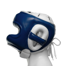 Шлем боксерский LEADERS LS с бамперной защитой BL/WH