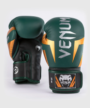Перчатки боксерские Venum Elite Green/Bronze/Silver