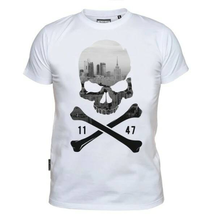 Футболка Mother Russia  "Череп. Москва" белый