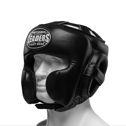 Шлем боксерский LEADERS LS MEX FULL LEATHER BK