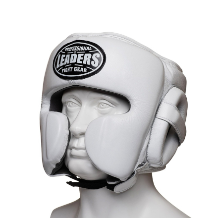 Шлем боксерский LEADERS LS MEX  VELCRO WH