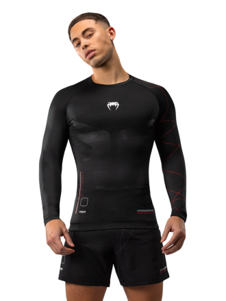 Рашгард Venum Tactical XT Black/Fire Red L/S