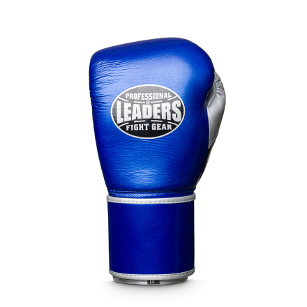 Перчатки боксерские LEADERS LeadSeries Long Velcro Custom  BL/BK/SIL