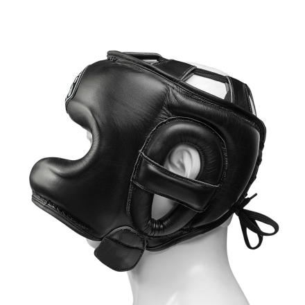 Шлем боксерский LEADERS LS с бамперной защитой BK