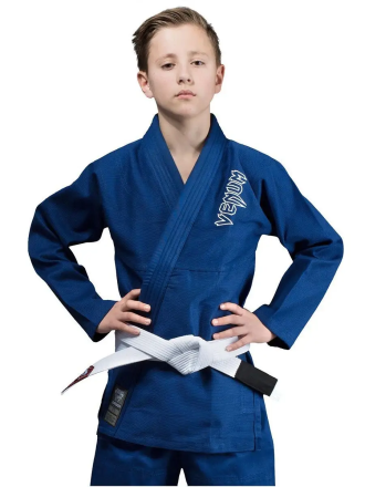 Кимоно для бжж Venum Contender Kids Blue с поясом