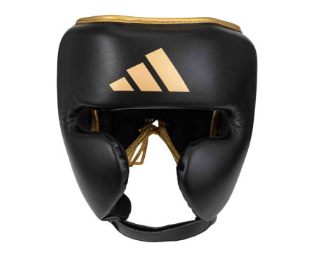 Шлем боксерский ADIDAS AdiStar Pro Head Gear черно-золотой