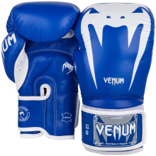 Перчатки боксерские Venum Giant 3.0 Blue/White Nappa Leather