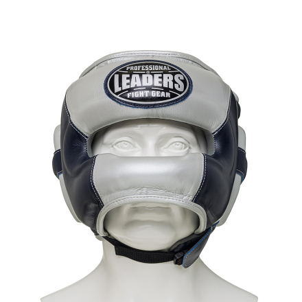 Шлем боксерский LEADERS LS ULTRA с бамперной защитой BL/SIL
