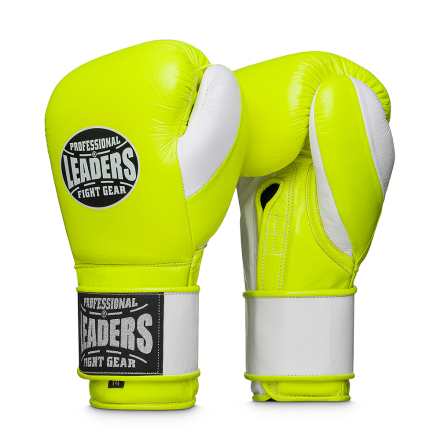 Перчатки боксерские LEADERS LS FANCY SOFT GN/WH, 12oz, УЦЕНКА