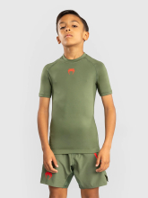 Рашгард детский Venum Contender Army Green/Orange S/S