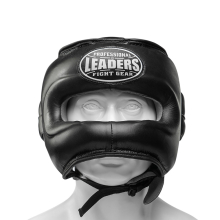 Шлем боксерский LEADERS LS с бамперной защитой BK