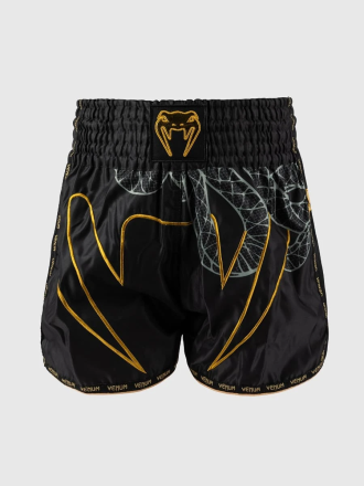 Шорты тайские Venum Serpenti Black/Silver/Gold