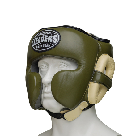 Шлем боксерский LEADERS MEX FANCY OLV/CR