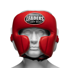 Шлем боксерский LEADERS LS MEX RD/WH