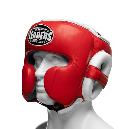 Шлем боксерский LEADERS LS MEX RD/WH