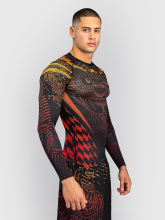 Рашгард Venum Quetzal Fury Black/Fury Red/Tangerine L/S