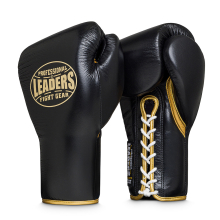 Перчатки боксерские профессиональные LEADERS PRO MFG BK/GD