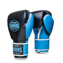 Перчатки боксерские LEADERS WAVE BK/LBL