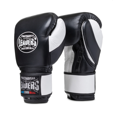 Перчатки боксерские LEADERS LS 2 BK/WH 20oz (уценка)