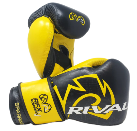 Боксерские перчатки RIVAL Guerrero-V Sparring Gloves P4P Edition Black/Yellow