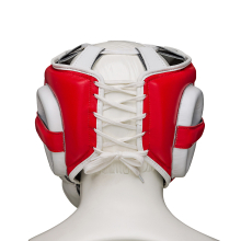 Шлем боксерский LEADERS LS с бамперной защитой RD/WH