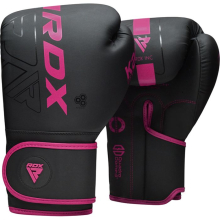 Перчатки боксерские RDX F6 KARA , черный-розовый