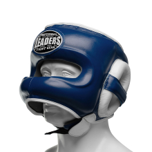 Шлем боксерский LEADERS LS с бамперной защитой BL/WH