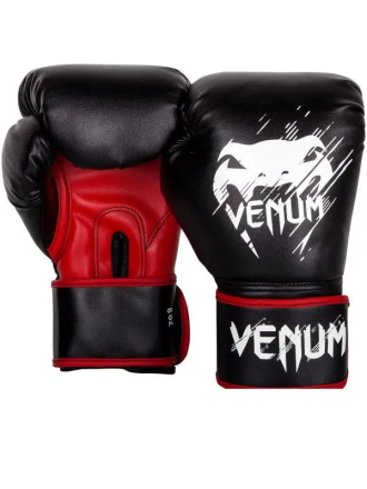 Перчатки боксерские детские Venum Contender Kids Black/Red Перчатки боксерские детские Venum Contender Kids Black/Red