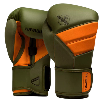 Перчатки боксерские Hayabusa T3 Green-Orange