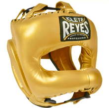 Шлем боксерский  CLETO REYES с бамперной защитой, GOLDEN