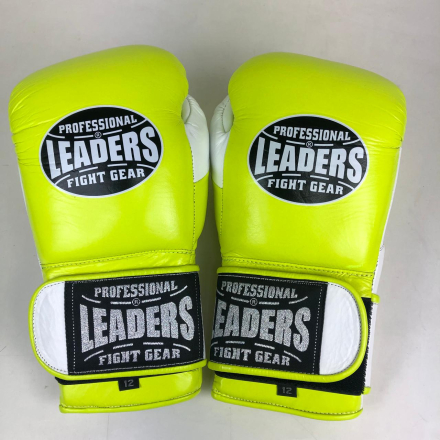 Перчатки боксерские LEADERS LS FANCY SOFT GN/WH, 12oz, УЦЕНКА