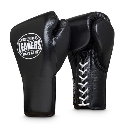 Перчатки боксерские профессиональные LEADERS PRO MFG BK