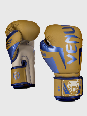 Перчатки боксерские Venum Mustard/Cream/Blue