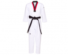 Добок для тхэквондо WTF Adi-Start белый с красно-черным 