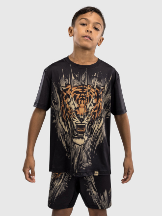 Футболка детская Venum Tiger Black/Neo Orange