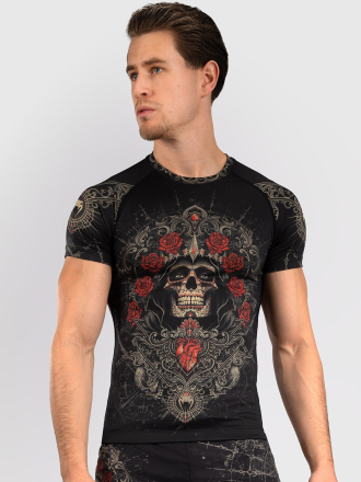 Рашгард Venum Santa Muerte 5.0 Deep Black/Gold S/S