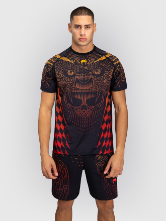 Футболка спортивная Venum Quetzal Fury Black/Fury Red/Tangerine