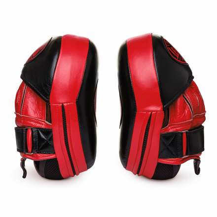 Лапы тренерские LEADERS CURVED чёрно-красные