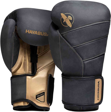 Боксерские Перчатки Hayabusa LX Obsidian/Gold